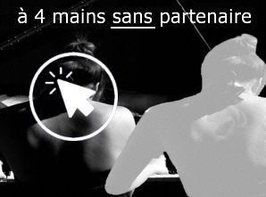 Exemple de morceaux à quatre mains avec des partitions interactives